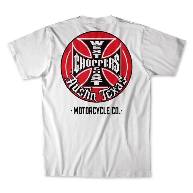 West Coast Choppers Tank Logo T-Shirt White FREE UK Delivery, FREE 365 Day Returns | Moto Central