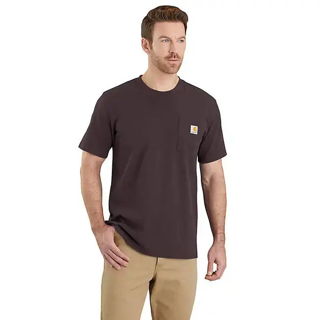 Carhartt K87 Pocket T-Shirt Dark Sepia FREE UK Delivery, FREE 365 Day Returns | Moto Central