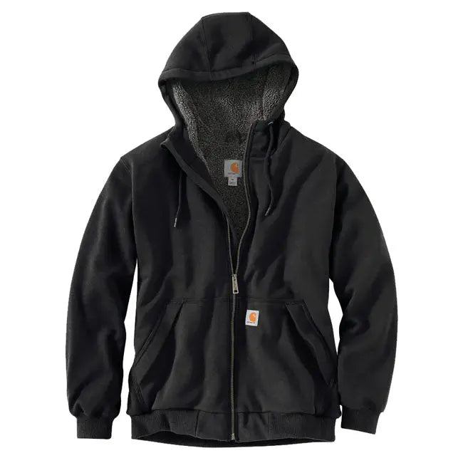 Carhartt Sherpa Lined Midweight Zip Hoodie Black FREE UK Delivery, FREE 365 Day Returns | Moto Central
