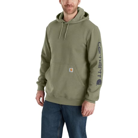 Carhartt Sleeve Logo Hoodie Dusty Olive