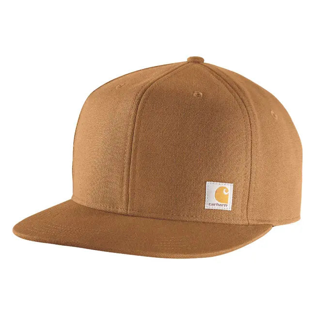 Carhartt Firm Duck Flat Brim Cap Brown FREE UK Delivery, FREE 365 Day Returns | Moto Central