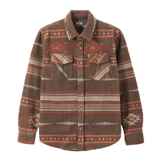 Loser Machine Elmwood Shirt Brown FREE UK Delivery, FREE 365 Day Returns | Moto Central