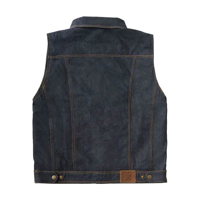 West Coast Choppers X 13 1/2 Dominator Raw Denim Riding Vest FREE UK Delivery, FREE 365 Day Returns | Moto Central