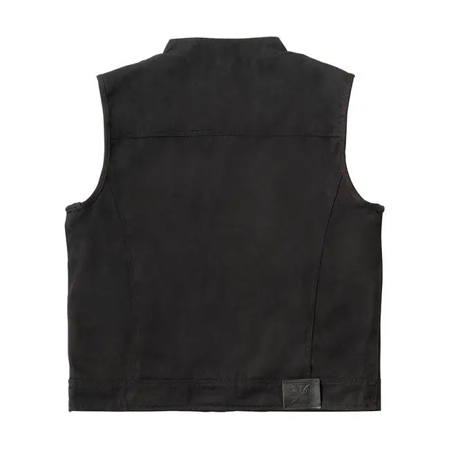 West Coast Choppers X 13 1/2 Dominator Canvas Riding Vest Black FREE UK Delivery, FREE 365 Day Returns | Moto Central
