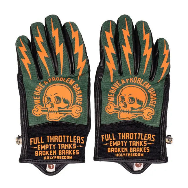 Holy Freedom Tools Leather & Textile Gloves Orange FREE UK Delivery, FREE 365 Day Returns | Moto Central