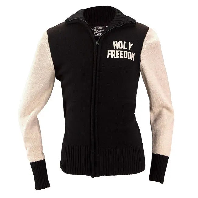 Holy Freedom Dirtrack Sweatshirt Black / White FREE UK Delivery, FREE 365 Day Returns | Moto Central
