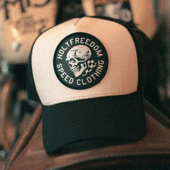 Holy Freedom Skull Cap Black / Off White FREE UK Delivery, FREE 365 Day Returns | Moto Central