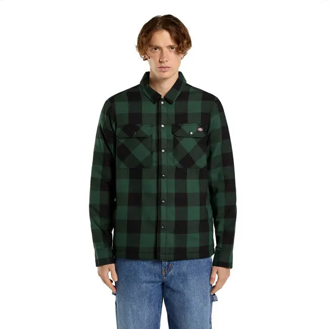 Dickies Lined Sacramento Shirt Pine Needle Green FREE UK Delivery, FREE 365 Day Returns | Moto Central