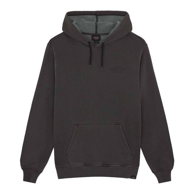Dickies Christiana Garment Dyed Hoodie Black FREE UK Delivery, FREE 365 Day Returns | Moto Central