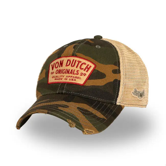 Von Dutch Mac Cap Camo FREE UK Delivery, FREE 365 Day Returns | Moto Central