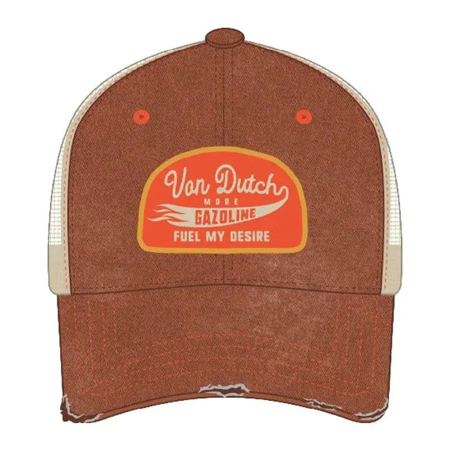 Von Dutch Mac Gazoline Cap Brown FREE UK Delivery, FREE 365 Day Returns | Moto Central