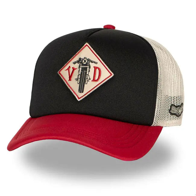 Von Dutch Foam Motorcycle Cap Black / Red / White FREE UK Delivery, FREE 365 Day Returns | Moto Central