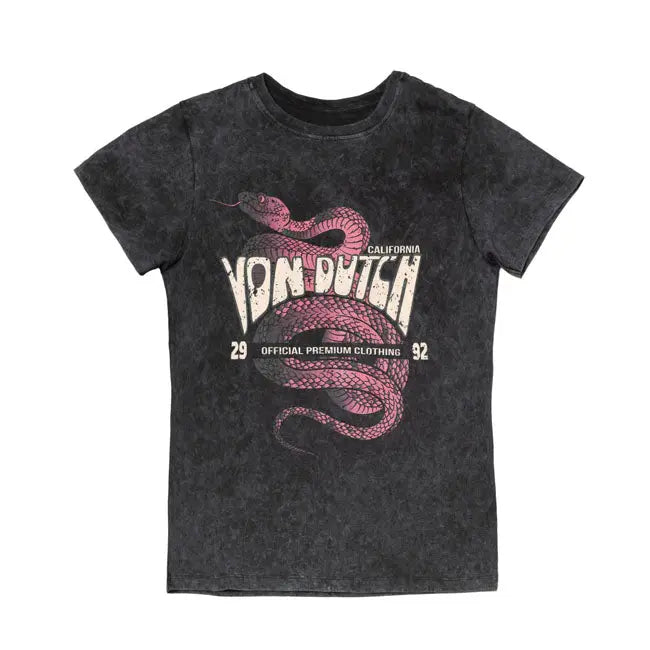 Von Dutch Vipere Ladies T-Shirt Black FREE UK Delivery, FREE 365 Day Returns | Moto Central