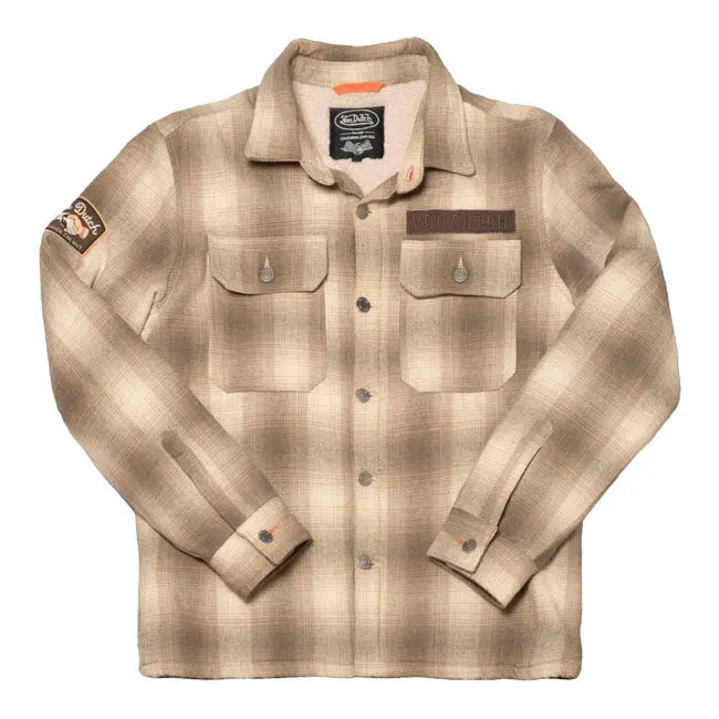 Von Dutch Heaven Shirt Brown FREE UK Delivery, FREE 365 Day Returns | Moto Central