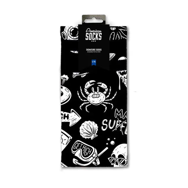 American Socks Siginature Hella Hot Socks Black FREE UK Delivery, FREE 365 Day Returns | Moto Central