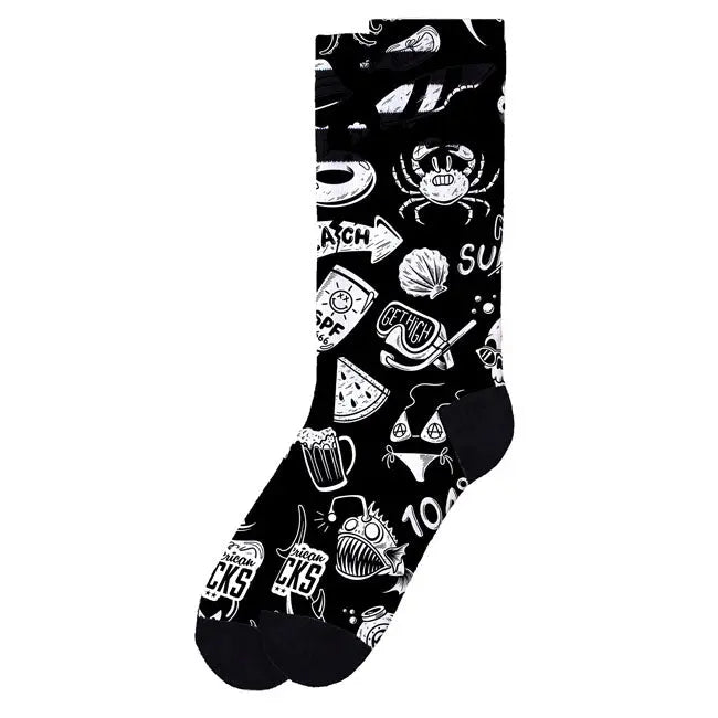American Socks Siginature Hella Hot Socks Black FREE UK Delivery, FREE 365 Day Returns | Moto Central