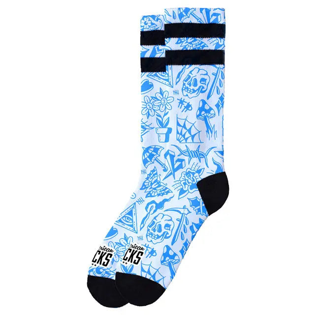 American Socks Signature Freaked Socks Blue FREE UK Delivery, FREE 365 Day Returns | Moto Central