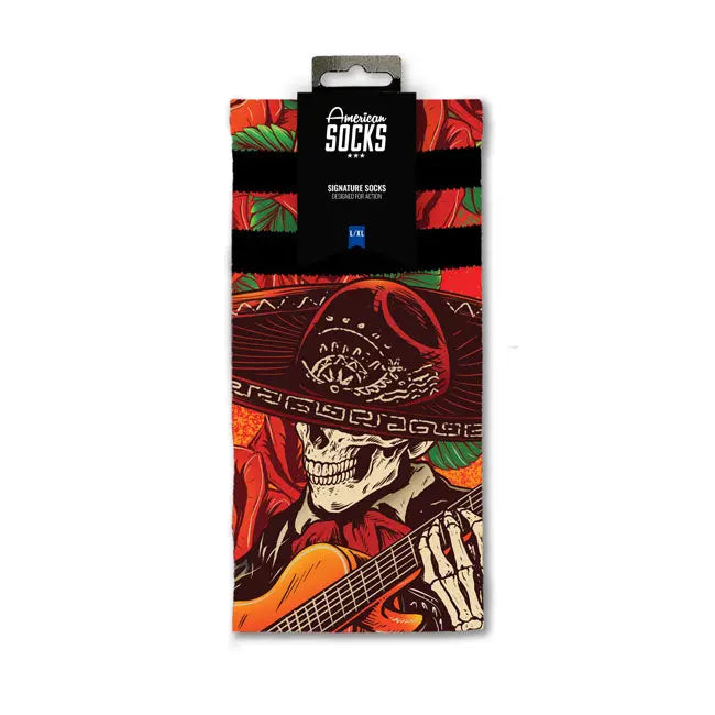 American Socks Signature EL Mariachi Socks Red FREE UK Delivery, FREE 365 Day Returns | Moto Central