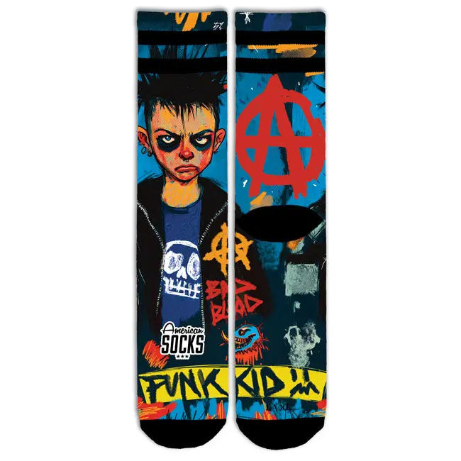 American Socks Signature Youth Regegade Socks Blue FREE UK Delivery, FREE 365 Day Returns | Moto Central
