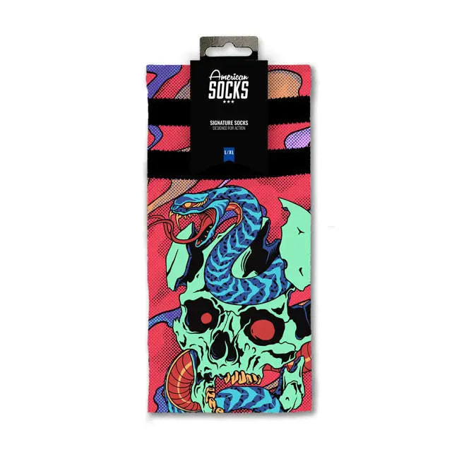 American Socks Signature Dead And Alive Socks Pink FREE UK Delivery, FREE 365 Day Returns | Moto Central