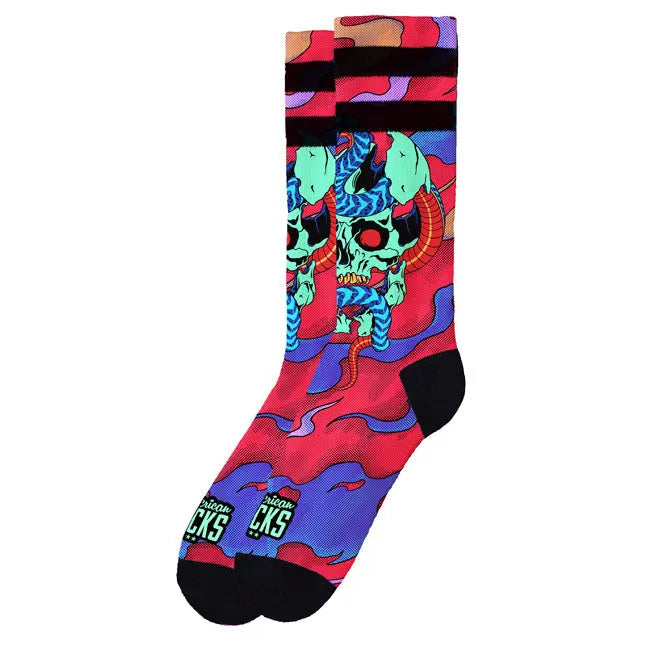 American Socks Signature Dead And Alive Socks Pink FREE UK Delivery, FREE 365 Day Returns | Moto Central