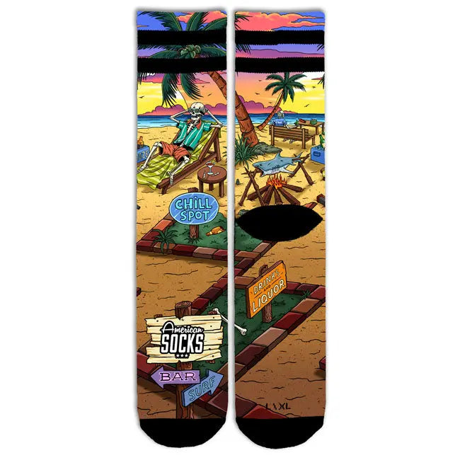 American Socks Signature Chiller Socks Brown FREE UK Delivery, FREE 365 Day Returns | Moto Central