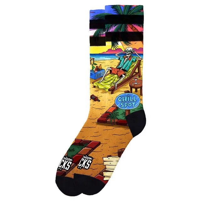 American Socks Signature Chiller Socks Brown FREE UK Delivery, FREE 365 Day Returns | Moto Central