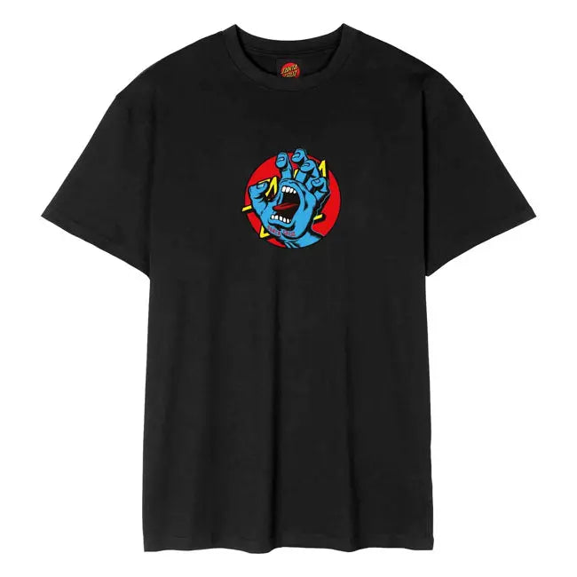 Santa Cruz Hand Dot Front T-Shirt Black FREE UK Delivery, FREE 365 Day Returns | Moto Central