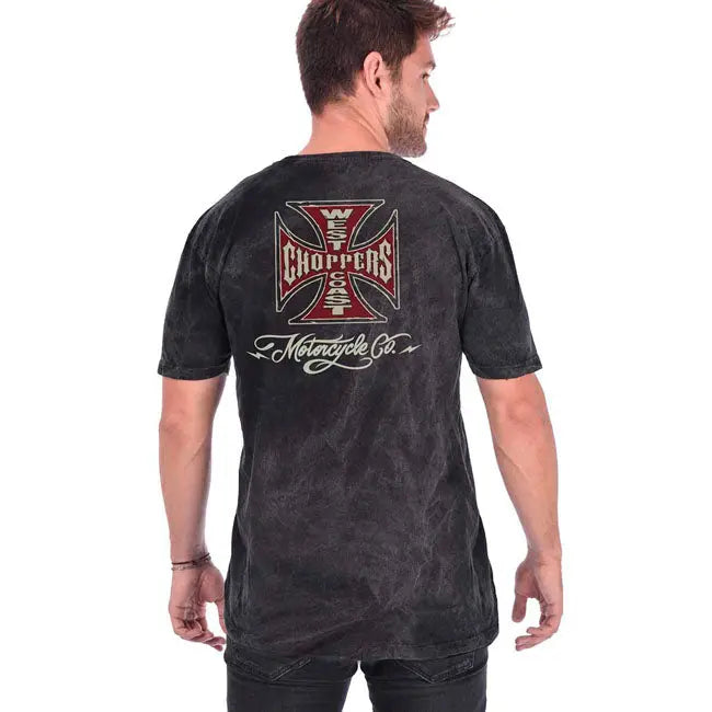West Coast Choppers Motorcycle Co. Vintage T-Shirt Black Wash FREE UK Delivery, FREE 365 Day Returns | Moto Central