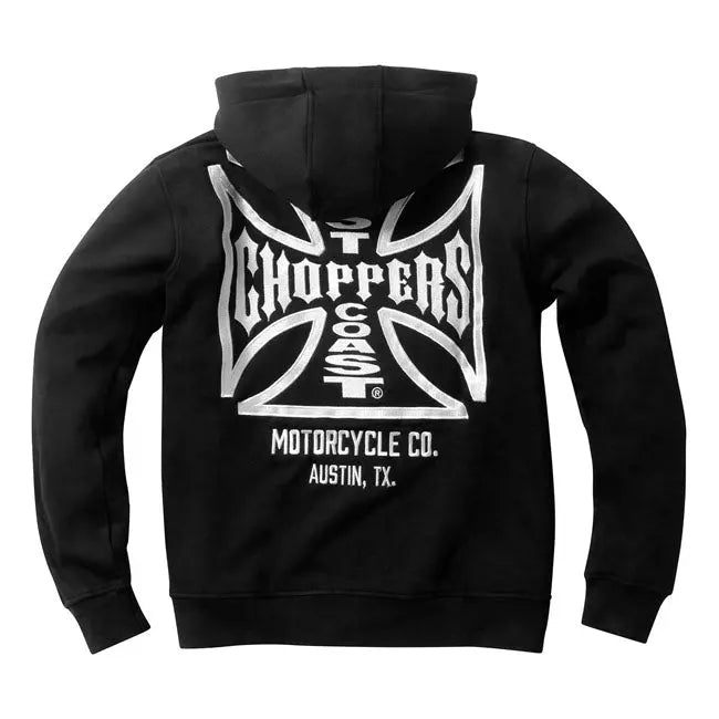 West Coast Choppers Dominator Zip Hoodie Black FREE UK Delivery, FREE 365 Day Returns | Moto Central