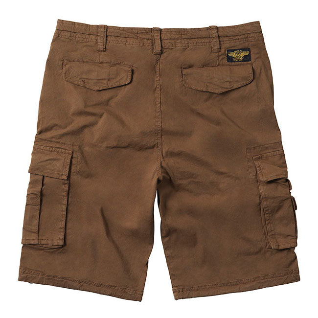 West Coast Choppers CFL Cargo Shorts Khaki / Brown FREE UK Delivery, FREE 365 Day Returns | Moto Central