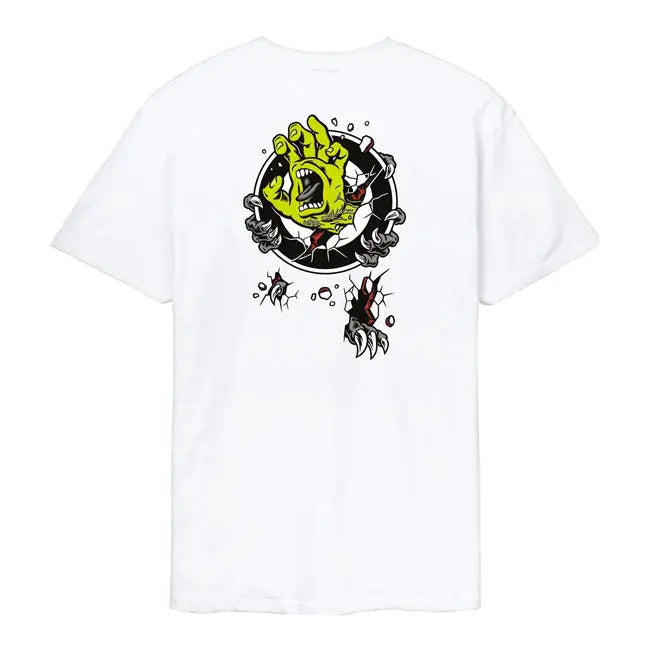Santa Cruz Roskopp Screaming Target T-Shirt White FREE UK Delivery, FREE 365 Day Returns | Moto Central