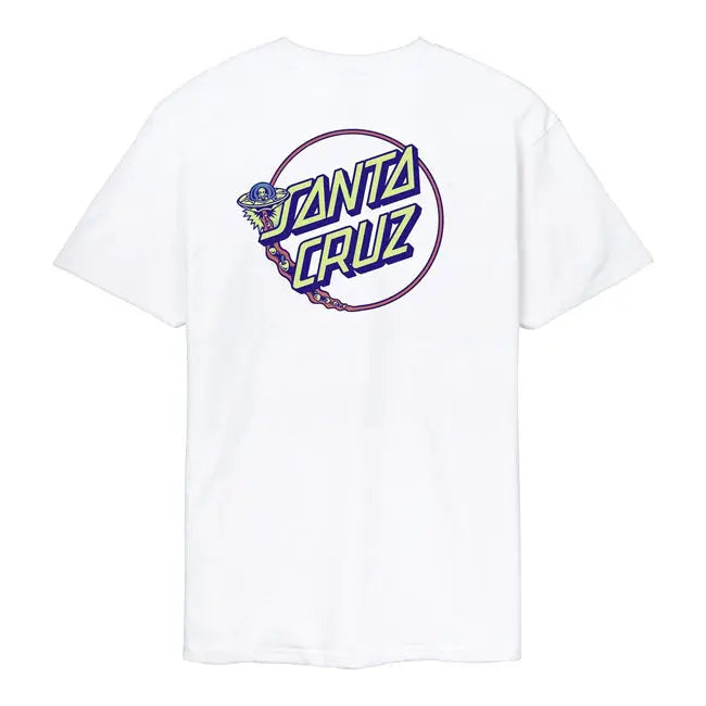 Santa Cruz Winkowski UFO Dot T-Shirt White FREE UK Delivery, FREE 365 Day Returns | Moto Central