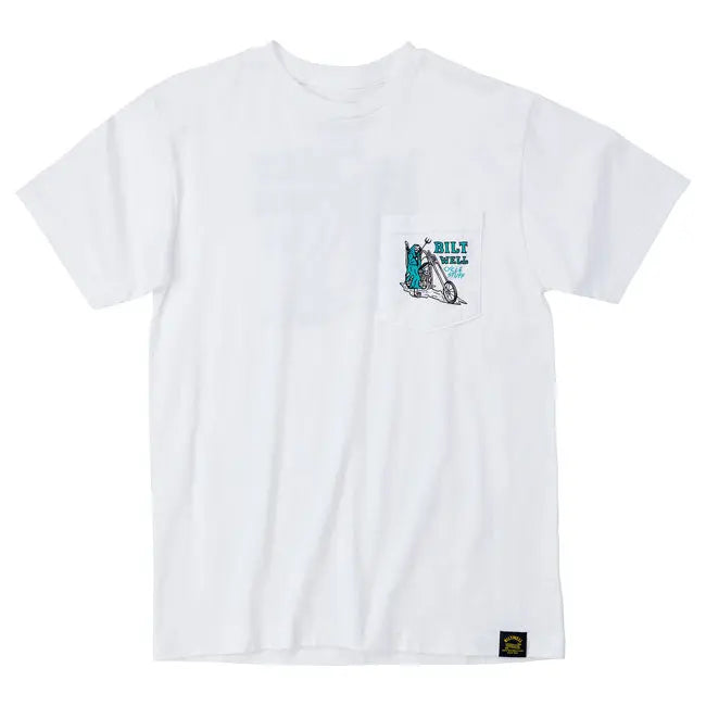 Biltwell Reaper T-Shirt White FREE UK Delivery, FREE 365 Day Returns | Moto Central