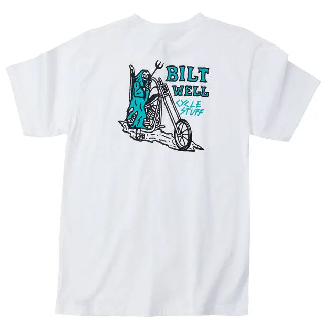 Biltwell Reaper T-Shirt White FREE UK Delivery, FREE 365 Day Returns | Moto Central