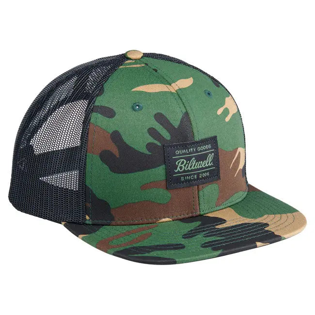 Biltwell Woodland Trucker Cap Camo FREE UK Delivery, FREE 365 Day Returns | Moto Central