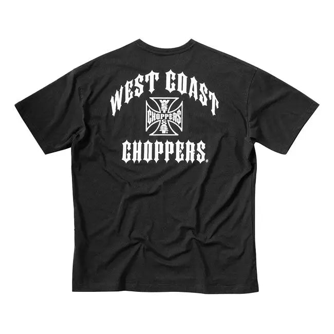 West Coast Choppers Iron Oversized T-Shirt Black FREE UK Delivery, FREE 365 Day Returns | Moto Central