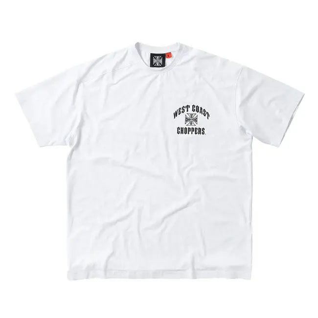 West Coast Choppers Iron Oversized T-Shirt White FREE UK Delivery, FREE 365 Day Returns | Moto Central