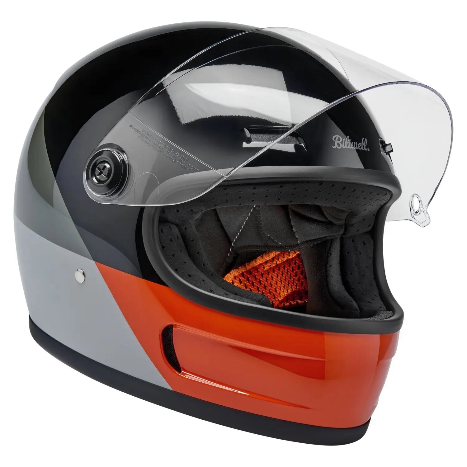 Biltwell Gringo SV Intersection Black / Orange / Grey FREE UK Delivery, FREE 365 Day Returns | Moto Central
