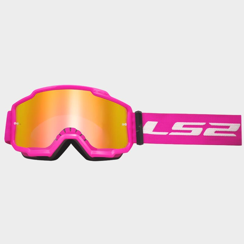 LS2 Charger Goggles Pink With Iridium Visor