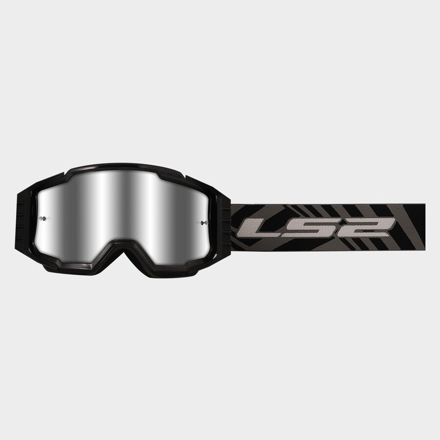 LS2 Charger Pro Goggles Black With Silver Visor FREE UK Delivery, FREE 365 Day Returns | Moto Central