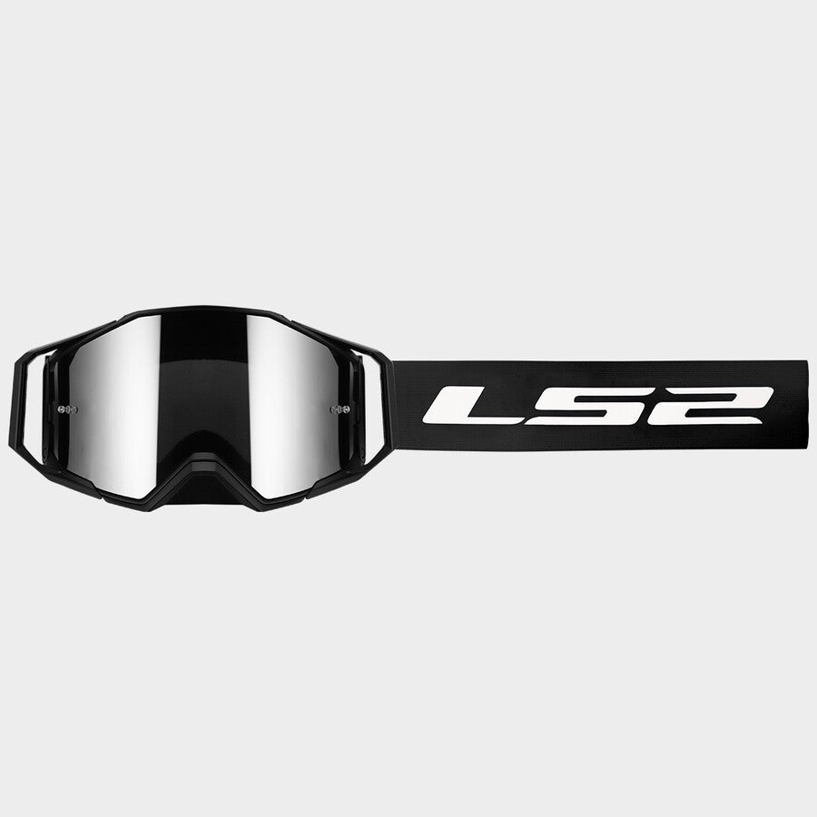 LS2 Netic Goggles Black With Silver Iridium Visor FREE UK Delivery, FREE 365 Day Returns | Moto Central