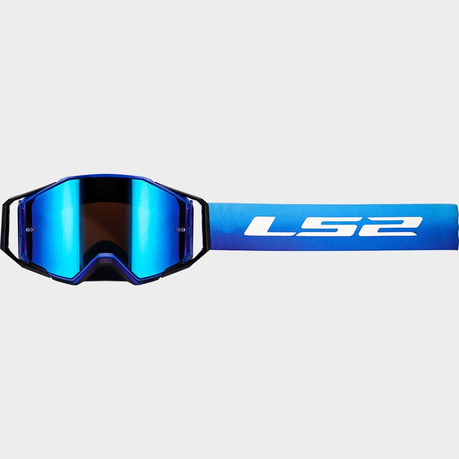 LS2 Netic Goggles Blue With Blue Iridium Visor FREE UK Delivery, FREE 365 Day Returns | Moto Central