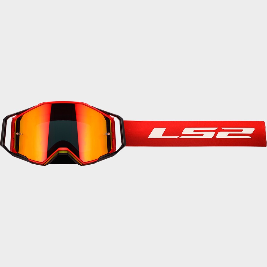 LS2 Netic Goggles Red With Red Iridium Visor FREE UK Delivery, FREE 365 Day Returns | Moto Central