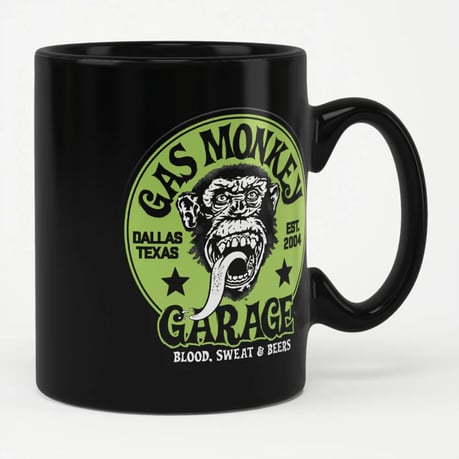 Gas Monkey Garage Mug Green - 350ml FREE UK Delivery, FREE 365 Day Returns | Moto Central