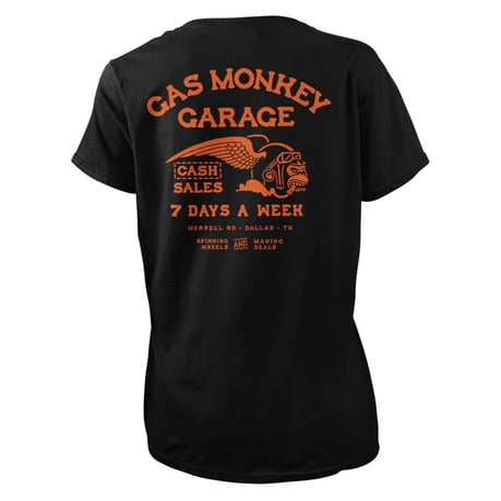 Gas Monkey Garage Cash Monkey Ladies T-Shirt Black FREE UK Delivery, FREE 365 Day Returns | Moto Central