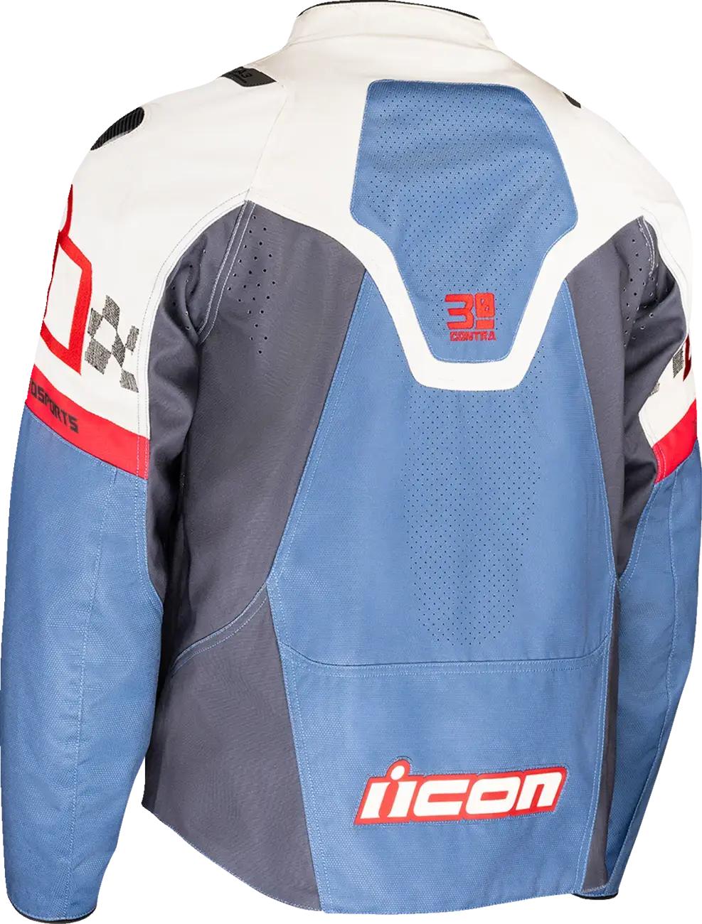 Icon Contra 3 Hero Textile Jacket Black / Blue / Red / White - FREE UK Shipping, FREE 365 Day Returns | Moto Central