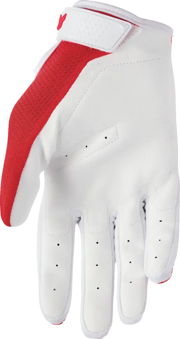 Thor Ridemode Static Textile Gloves Red / White - FREE UK Shipping, FREE 365 Day Returns | Moto Central