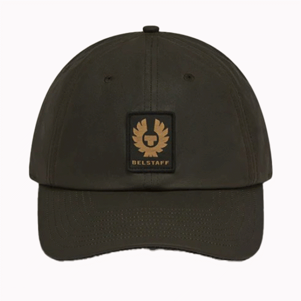 Belstaff Phoenix Patch Cap Wax Cotton Faded Olive FREE UK Delivery, FREE 365 Day Returns | Moto Central