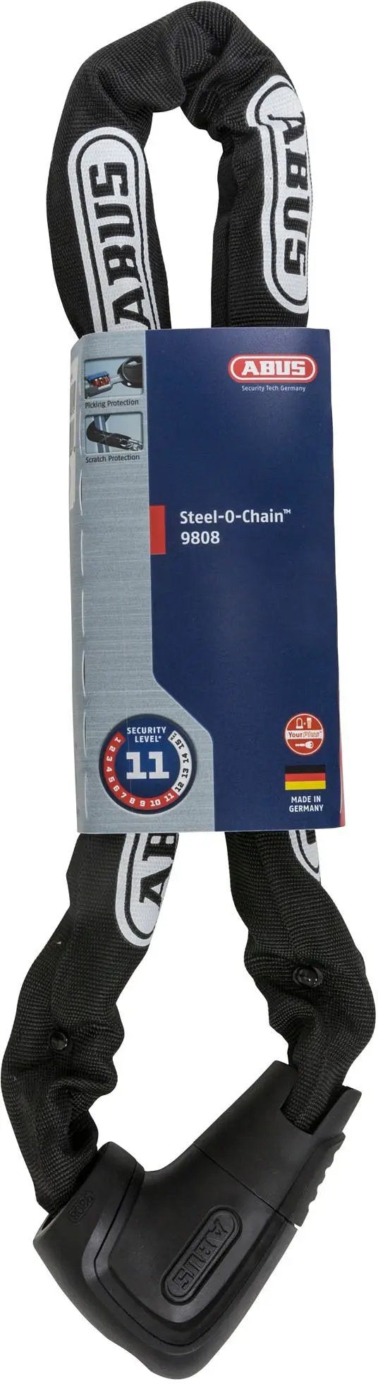Abus Steel-O-Chain 9808/85 Chain Lock Black FREE UK Delivery, FREE 365 Day Returns | Moto Central